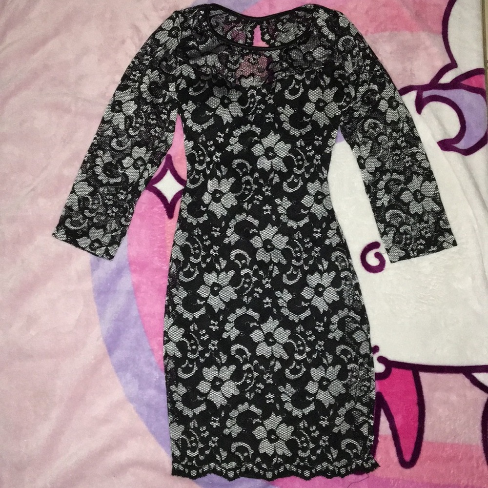 Black/Silver mini dress- Emerald Sundae